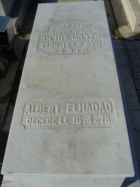 Stèle de ELHADAD Albert