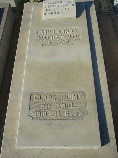 RUIMY Clara 的墓碑