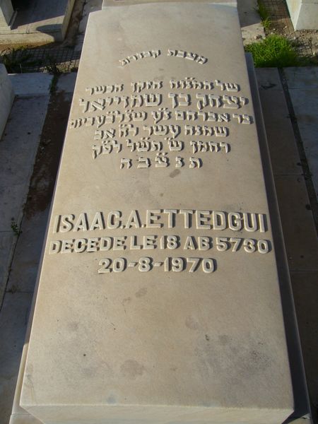 Stèle de ETTEDGUI Isaac A.