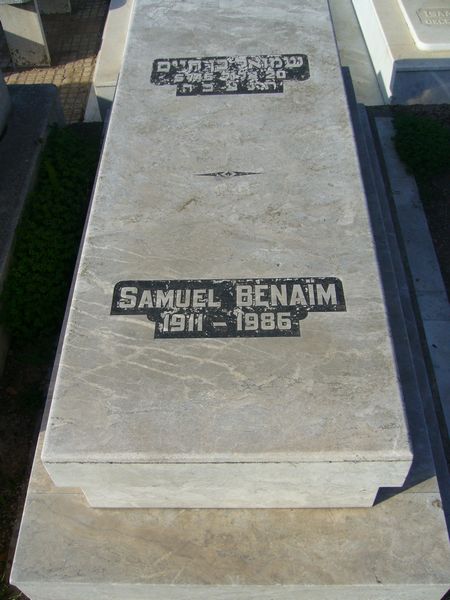 Grabstein von BENAIM Samuel