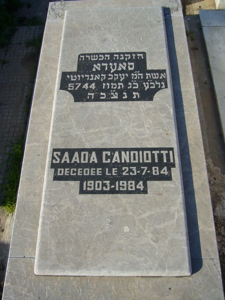 Grafsteen van CANDIOTTI Saada