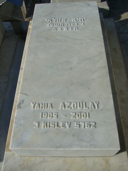 Lápide de AZOULAY Yahia