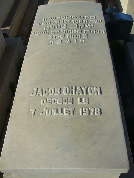 Stèle de OHAYON Jacob