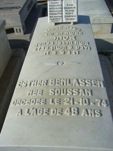 Lápide de BENLASSEN Esther
