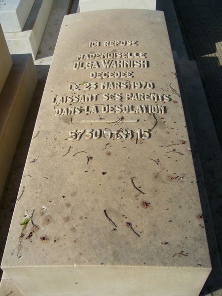 Tombstone of WAHNISH Olga