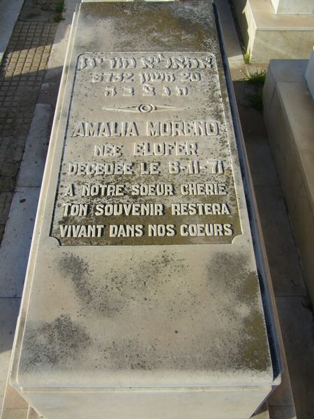 Tombstone of MORENO Amalia