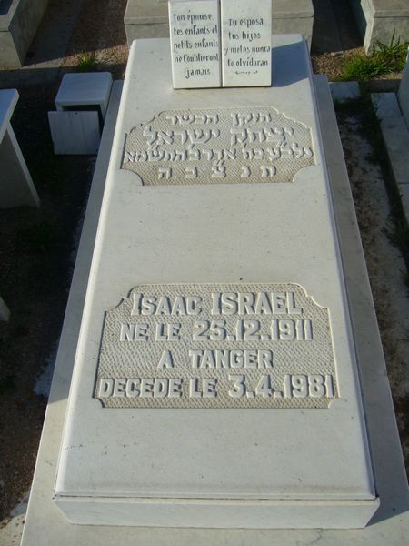 Lápide de ISRAEL Isaac