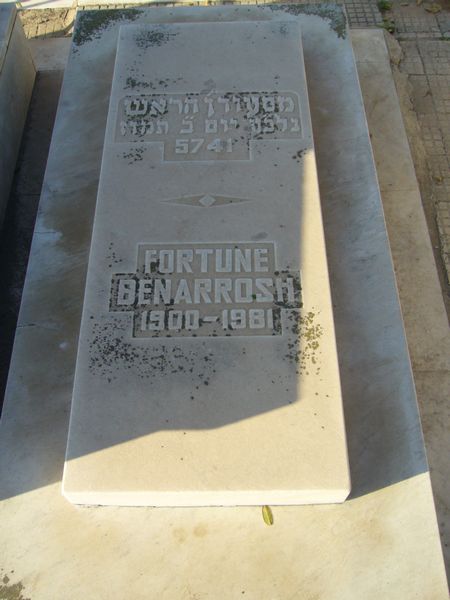 Lápide de BENARROSH Fortune