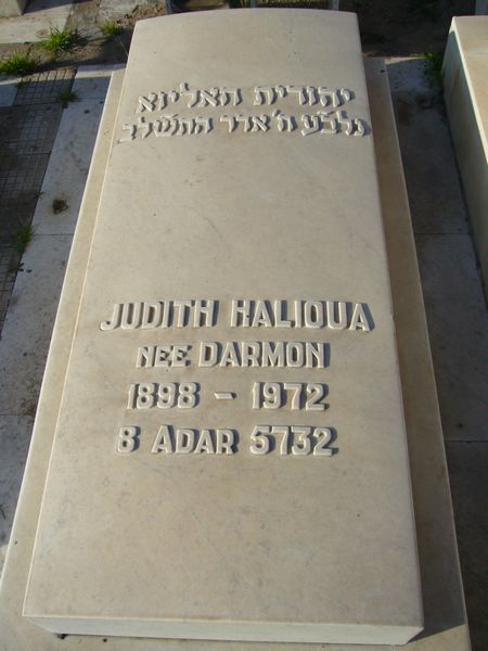 Grabstein von HALIOUA Judith