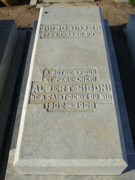 Lápide de SIBONI Albert Abraham