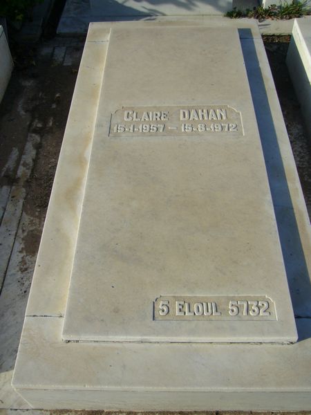 شاهدة قبر DAHAN Claire