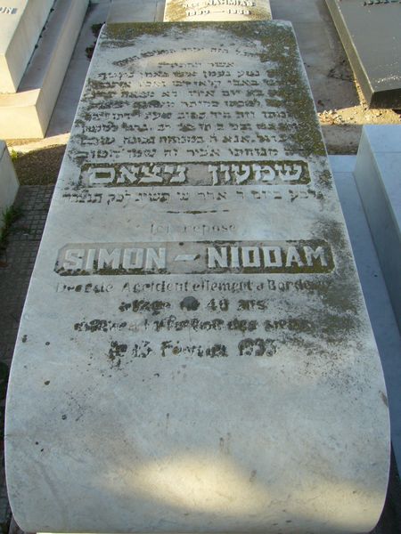 Tombstone of NIDDAM Simon