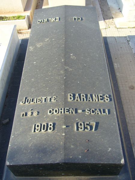 Lápide de BARANES Juliette