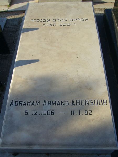 Tombstone of ABENSOUR Abraham Armand