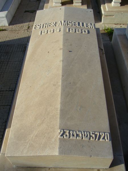 Grafsteen van AMSELLEM Esther