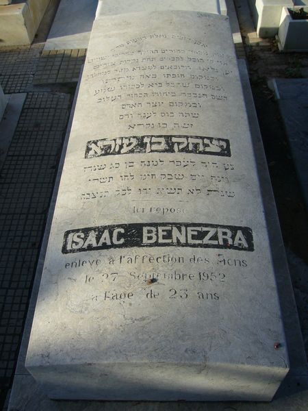 BENEZRA Isaac 的墓碑