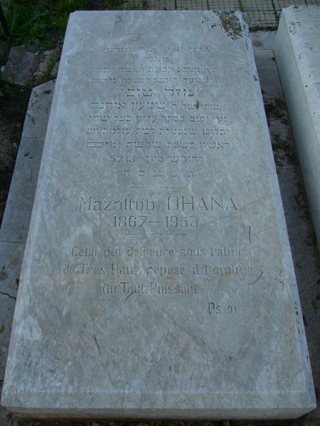 Tombstone of OHANA Mazaltob