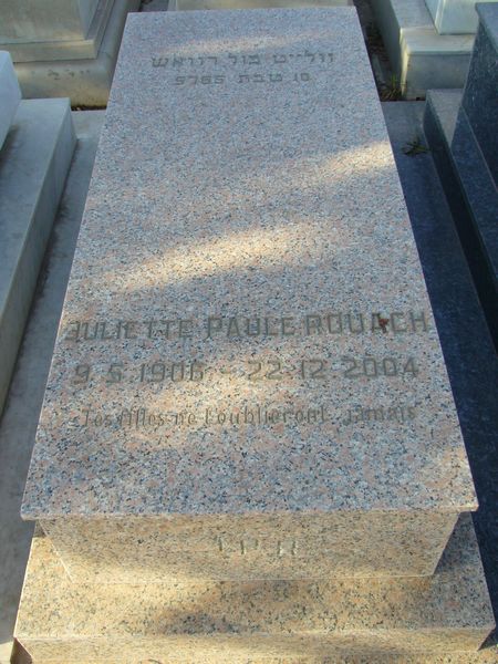 Tombstone of ROUACH Juliette Paul