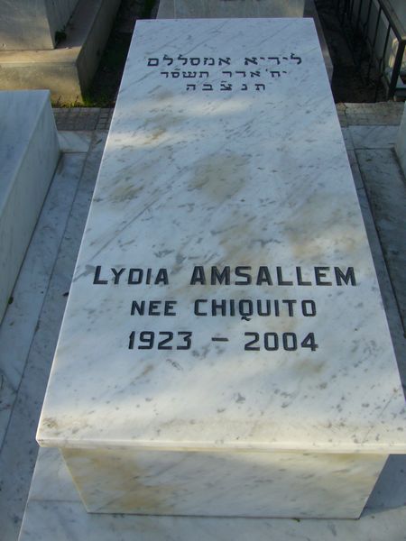 Grafsteen van AMSALLEM Lydia