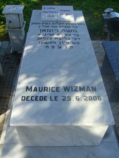 Tombstone of WIZMAN Maurice