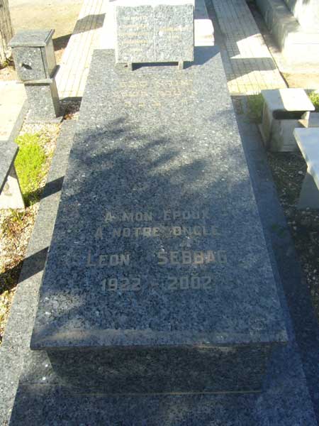 Tombstone of SEBBAG Leon