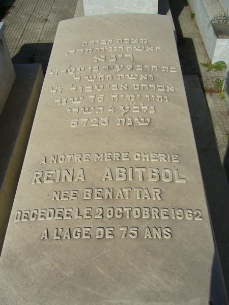 Tombstone of ABITBOL Reina