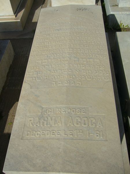 Tombstone of ACOCA Rahma