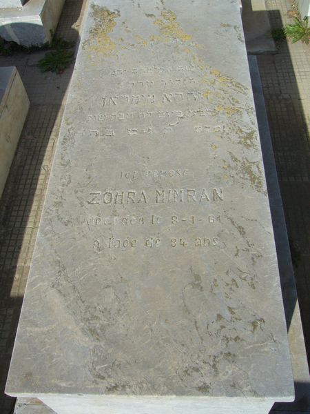 Lápide de MIMRAN Zohra