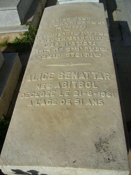 Grabstein von BENATTAR Alice
