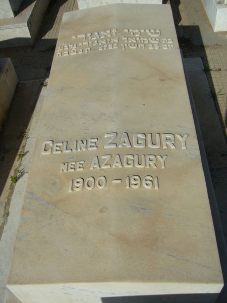 شاهدة قبر ZAGURY Celine