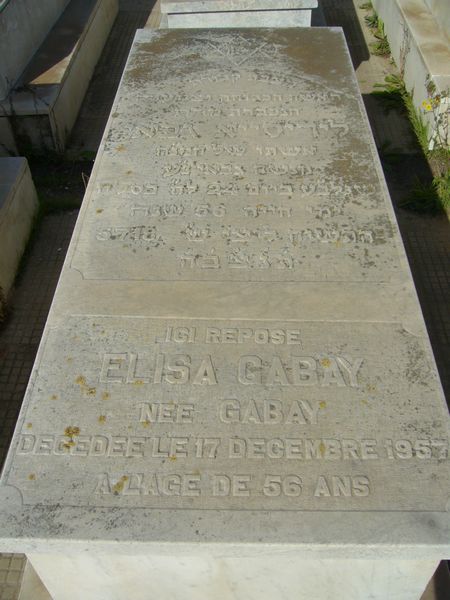 Tombstone of GABAY Elisa