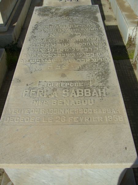 Tombstone of SABBAH Perla