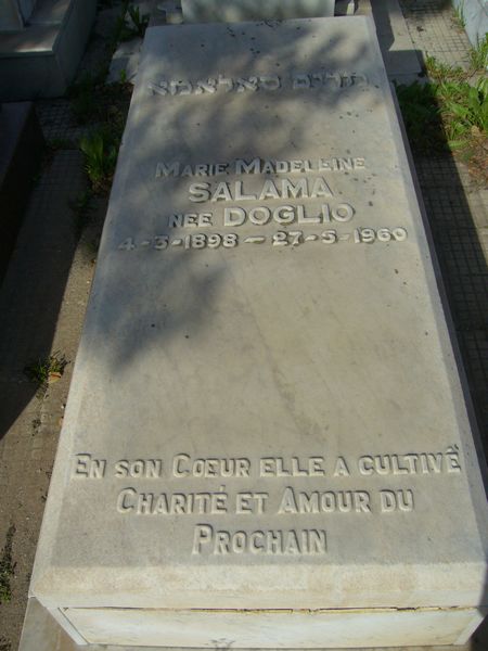Tombstone of SALAMA Marie Madeleine