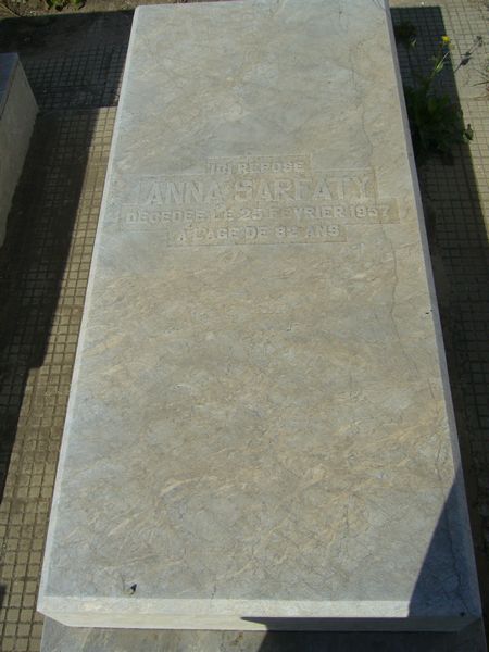 Tombstone of SARFATY Anna Ferida