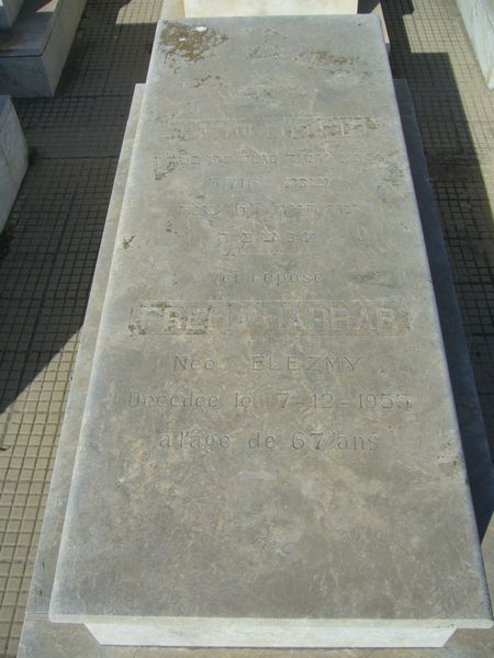 Grafsteen van HARRAR Freha