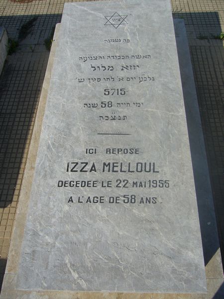 Tombstone of MELLOUL Izza