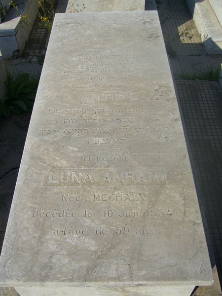 Tombstone of AMRAM Luna