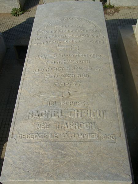 Grafsteen van CHRIQUI Rachel