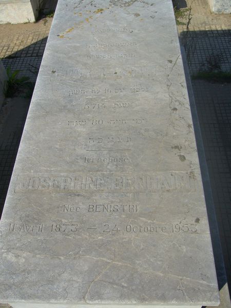 Lápide de BENHAIM Josephine