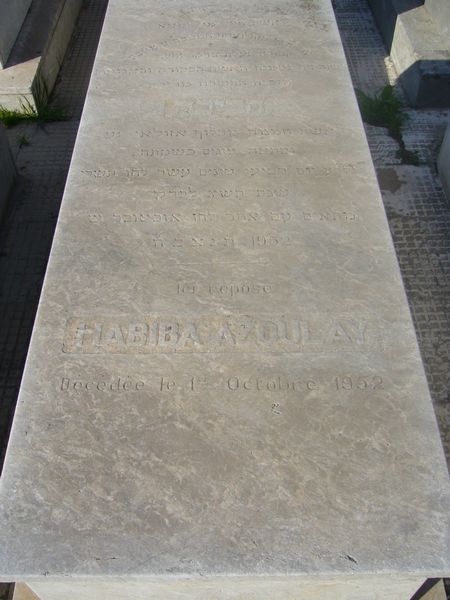 Lápide de AZOULAY Habiba