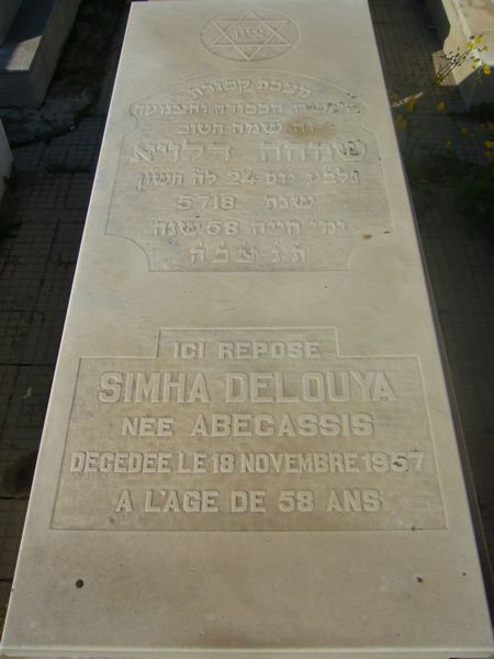 شاهدة قبر DELOUYA Simha