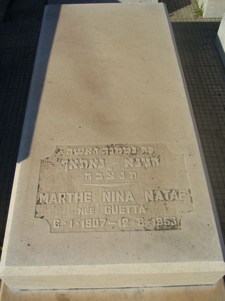 Tombstone of NATAF Marthe Nina