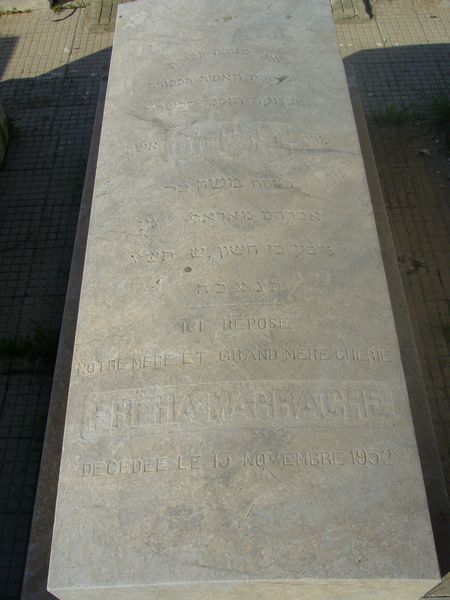 Tombstone of MARRACHE Freha