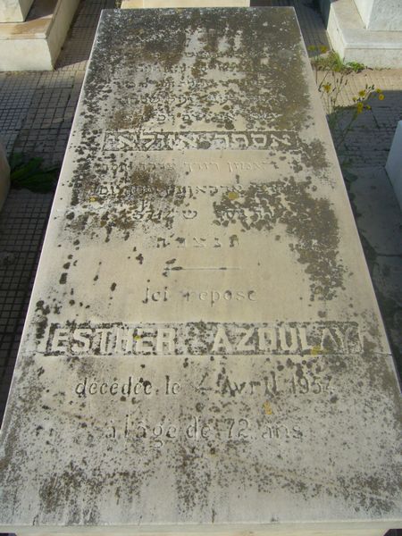 Lápide de AZOULAY Esther