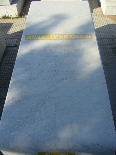 Lápide de BESAMOUN Anna