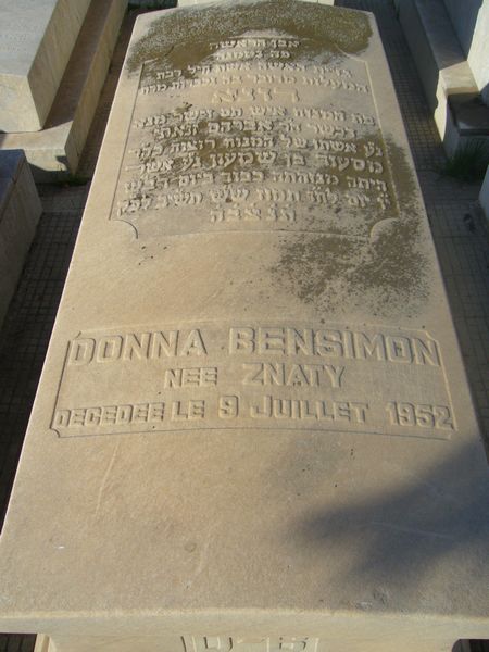 Grabstein von BENSIMON Donna