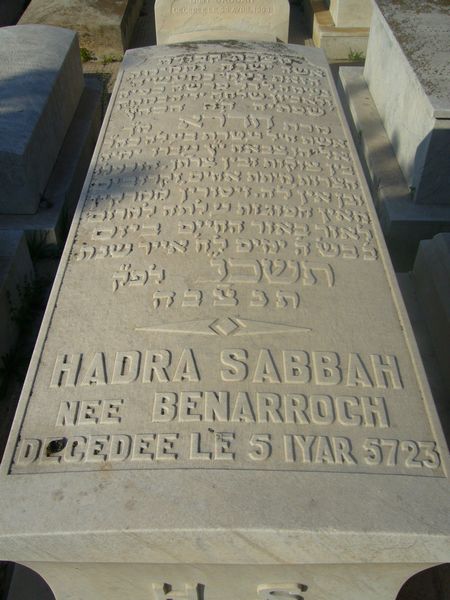 Tombstone of SABBAH Hadra