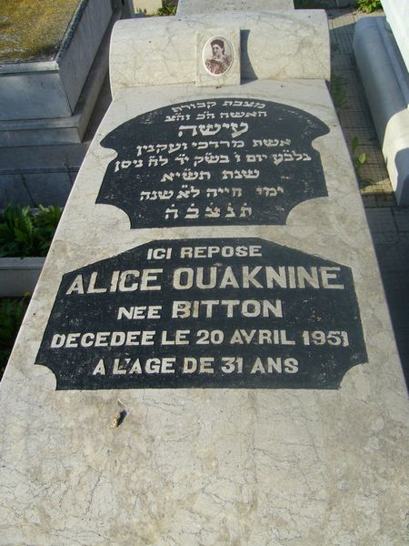 Lápide de OUAKNINE Alice