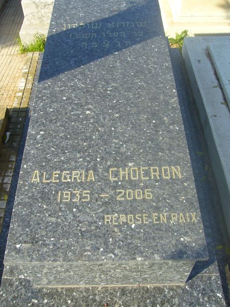 CHOCRON Alegria fejfája