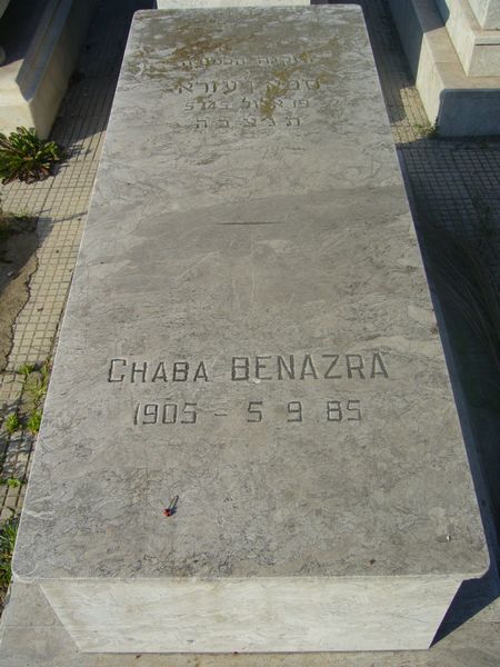 Lápide de BENAZRA Chaba